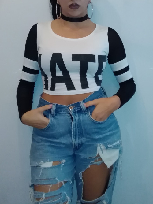 VENDIDA Crop top manga larga (manga transparente) talla S 3€