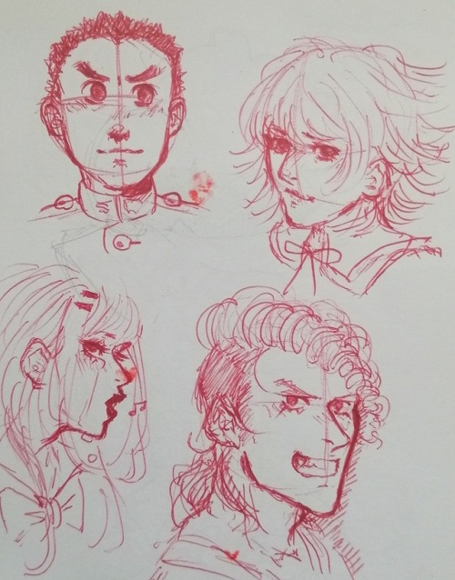 April, 2019 “(ugly) Dangan ronpa doodles (pt.3)”Random doodles where I practiced speed, expressions 