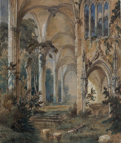 lionofchaeronea:Gothic Church Ruin, Carl Blechen, ca. 1829-31