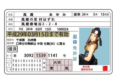 忍者免許証 #忍者 #ninja #kunoichi #秋葉原 #ninjas #kunoichis #japan