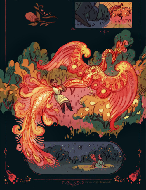 erysium: Happy holidays! Here’s a little comic version of the beginning of the Firebird fairyt