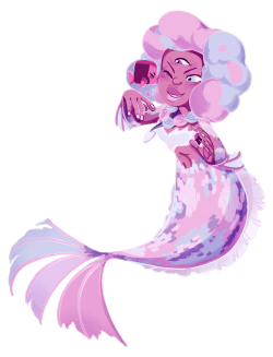 weirdlyprecious: It’s the fusion mermaid brigade!based on @jen-iii ‘s original design EVERYONE’S FAVE SQUARE MAMA PLUS LITTLE RUBY FISH BECAUSE I COULDN’T RESIST. Jen’s design is one of my faves, and if you haven’t seen yet, it’s an obligatory