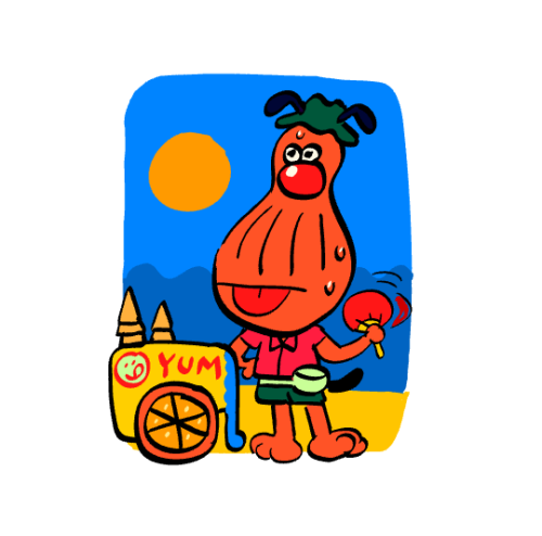 Ice cream vendor pup : )