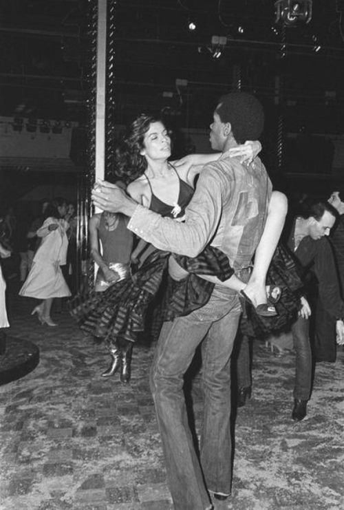 maggiefbby: Bianca Jagger &amp; Sterling St Jacques dancing at Studio 54.