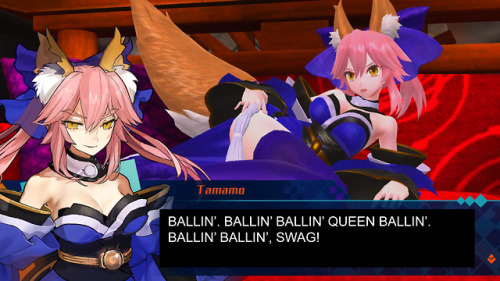 elizabethbathoryofficial:I made this whole thing just because of how Tamamo sits on her throne.