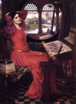 arsvitaest:  “‘I am half-sick of shadows,’ said the Lady of Shalott&quot;  Author: John William Waterhouse (English, 1849-1917)Date: 1915Medium: Oil on canvasLocation: Art Gallery of OntarioThe Lady of Shalott is a Victorian ballad by the English