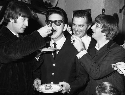 Roy Orbison with John Lennon and Ringo Starr 