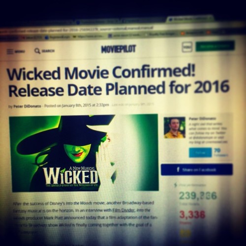 OMG BEST NEWS EVER!!! #wicked #wickedmovie #oneshortday #defyinggravity #cantwait #bestnewsever #soh