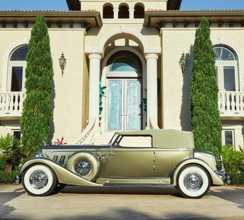 frenchcurious:Packard Twelve Individual Custom Convertible Victoria by Dietrich 1934. source RM Sotheby’s