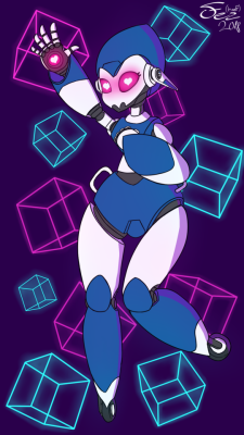 fezhoof: A quick drawing of ZONE-tron! Fell in love with the design and needed to get the drawing out of my system ASAP. (Character belongs to @z0nesama ) 