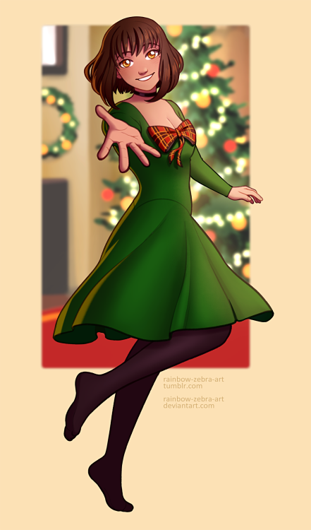Christmas gift for Soundwave3591, a.k.a. @the-for-real-af-deal.Amber in a gorgeous holiday dress &he