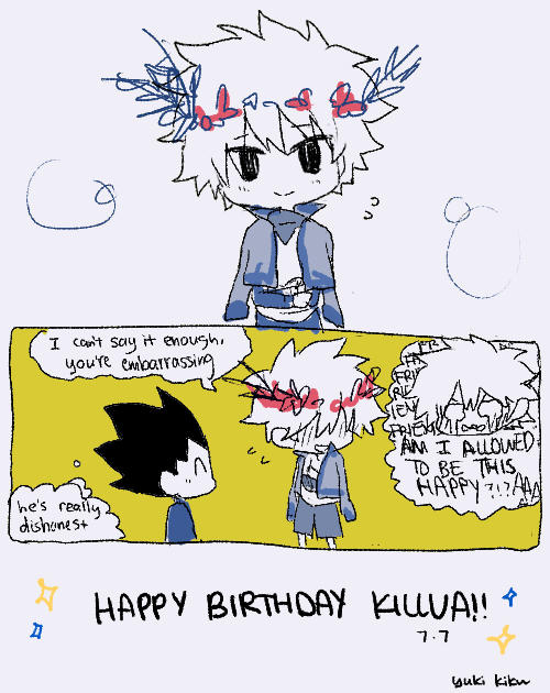 winter-cakes:  I actually wanted to draw a comic on why Killua was wearing gon’s jacket from here but I got a bit carried away adoifhda