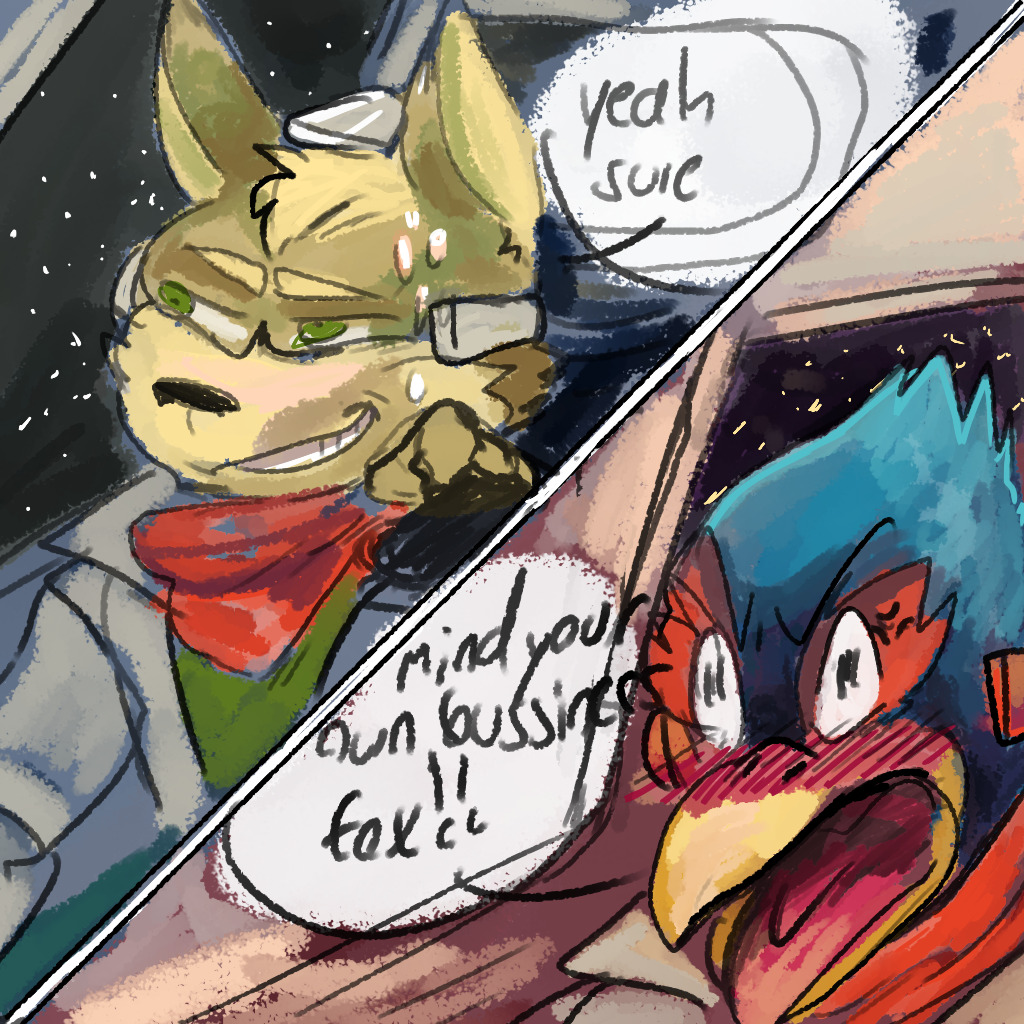jinxed-girl:  garyhugs:  is it just me or falco was a lil bit tsundere on the first