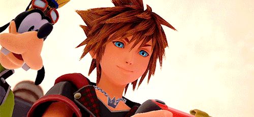 kingdomheartsgifs:Sora’s a gamer now