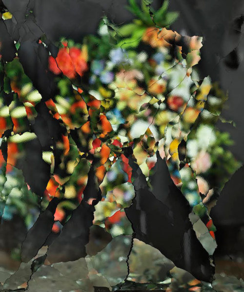 culturenlifestyle:  Lush Flower Bouquet Reflected on a Broken MirrorIsraeli photographer Ori Gersht creates a psychedelic photography series, which includes an unconventional tool: a broken mirror. Entitled, On Reflection, the series uses plastic and