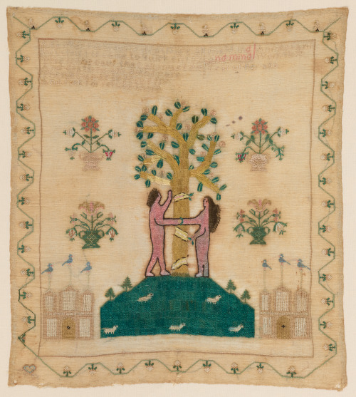 philamuseum:“Without a Stitch: Adam and Eve in Samplers,” on view in gallery 271, explores schoolgir