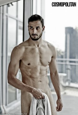 theworldsgame:  Nacer Chadli of Tottenham Hotspur/the Belgian national team has posed for Cosmopolitan to raise awareness of male cancer and Cancer Research UK.