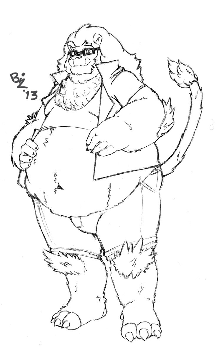 knightinshiningmohawk:  Birthday Commission for cool guy Bigfatdwaggie. Lion/Bear