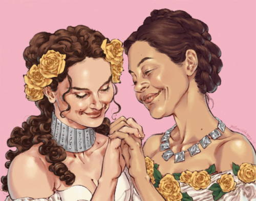 yellowis4art:Consider: Leia has two moms, just like in canon, but they’re married and in love :)This