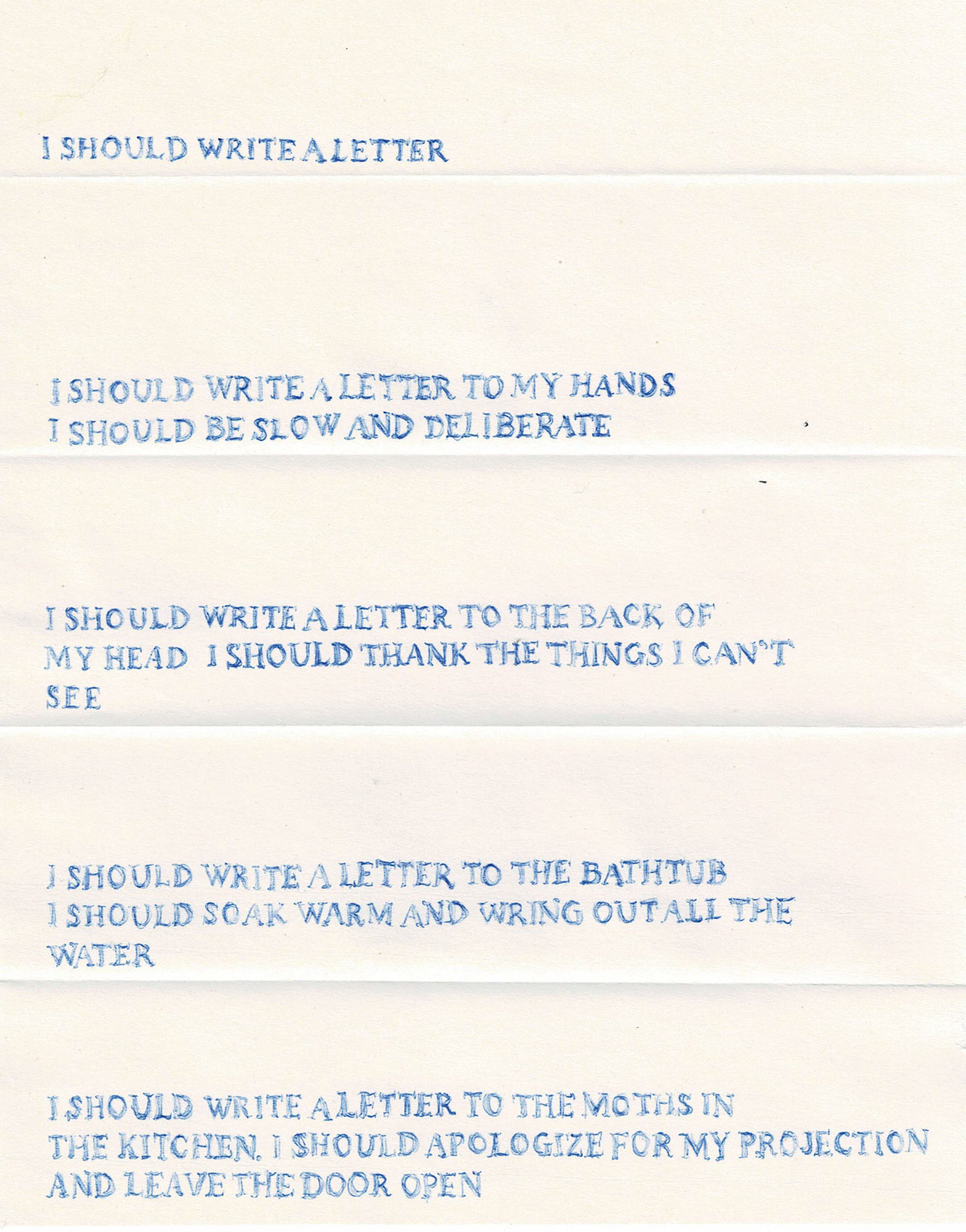 i should write a letter… / more