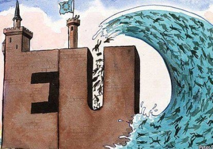 art-and-anarchism:  European Union fuck you! Nobody is illegal.