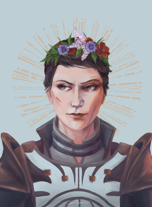 Even The Harsh Warrior Looks Soft With Cute Flower Wreaths~