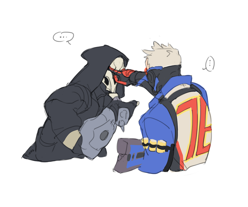 magealien:  Over watch fanart.I love reaper. 4th pic “But he is leaving you soon.”