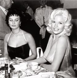 porkissimo:  \ Jayne Mansfield and Sophia Loren. Just for those who fapped to them in their golden age. A few more -&gt; HERE and -&gt; HERE. Enjoy!!!