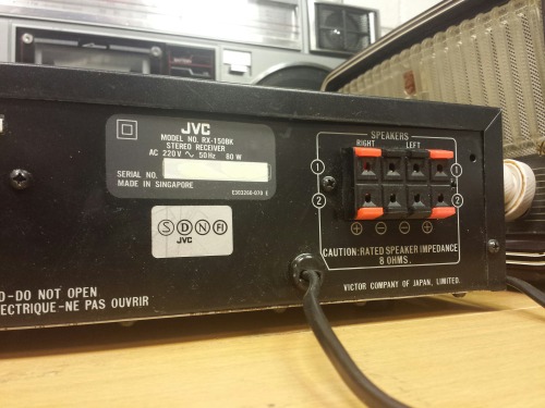 JVC RX-150 FM/AM Digital Synthesizer Receiver, 1987