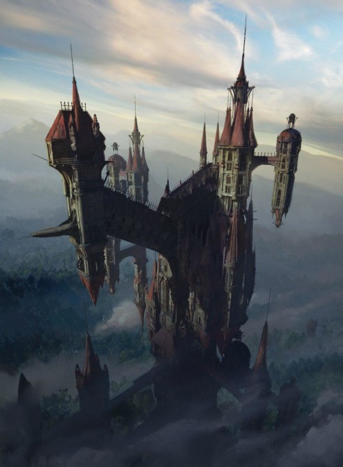 Castlevania Season 2 background designs by Jose Vega.