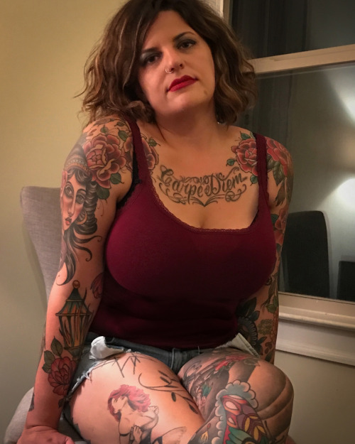 therealcarriecapri:Carrie CapriFollow me @therealcarriecapriHeavily Tattooed Woman, Carrie CapriFoll