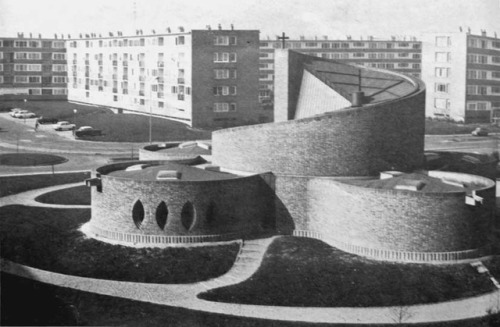 furtho: Maurice Salembier’s Eglise Saint-André, Hem, France, 1968 (via here)   &nb