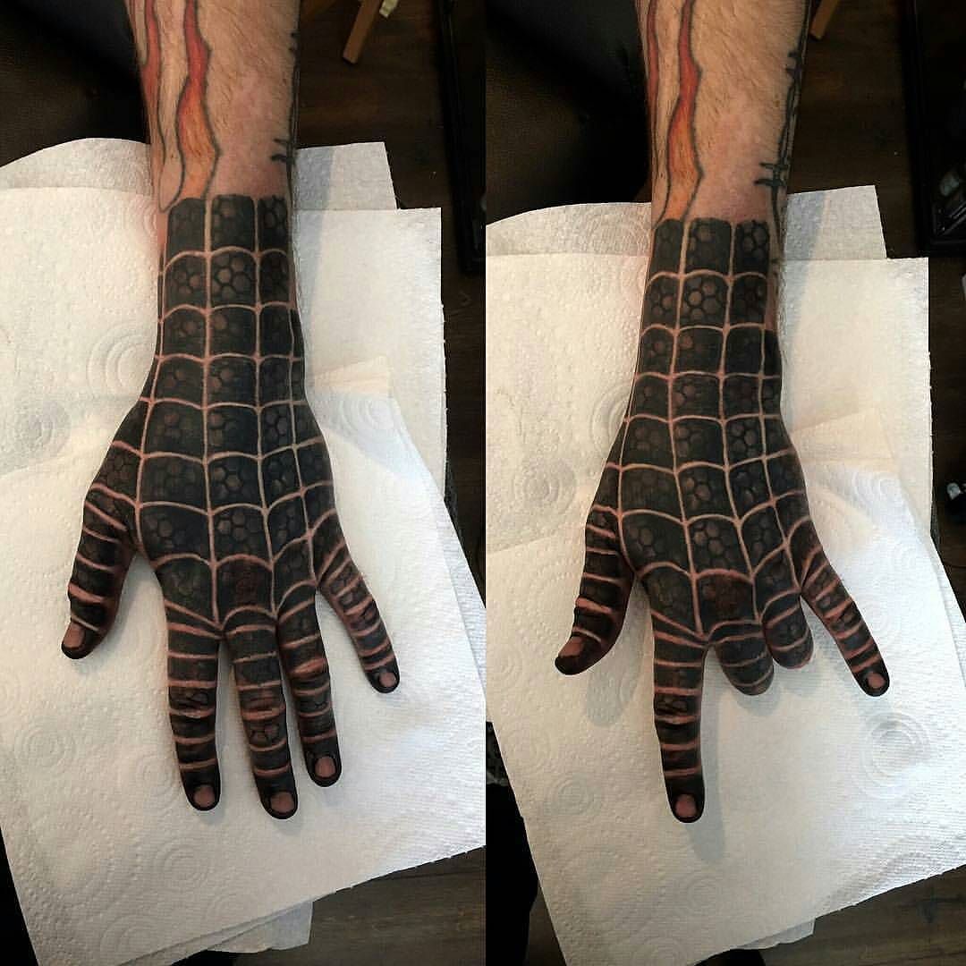 Spiderman Sleeve Tattoo by Alan Aldred TattooNOW