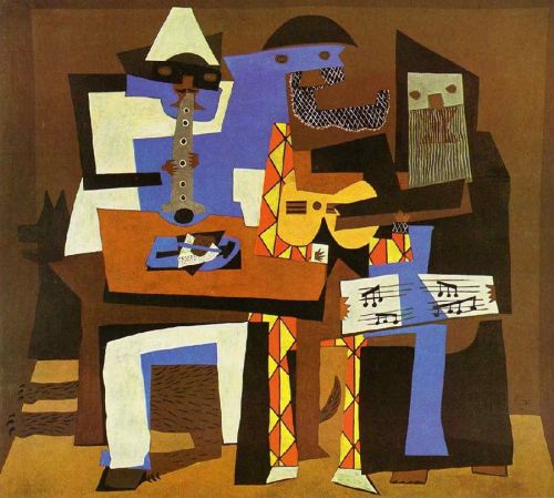 thedrugsagainstwar:    Three Musicians by Pablo Picasso (1921) 