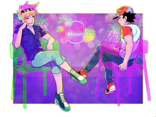 bitaro2:  今日かいた９０年代風な絵💕💖