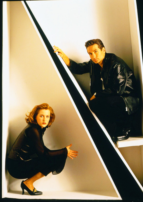 qilliananderson:Gillian Anderson and David Duchovny by George Lange 1995.