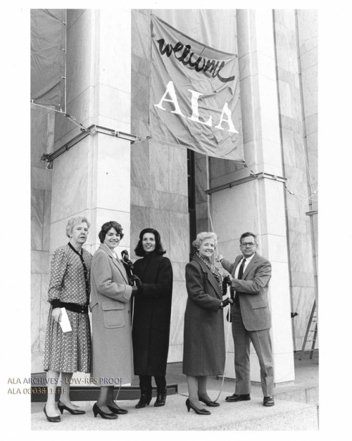 ala-archives:Throwback Thursday! Here is a photo of ALA Washington Office staff busy hoisting up a “
