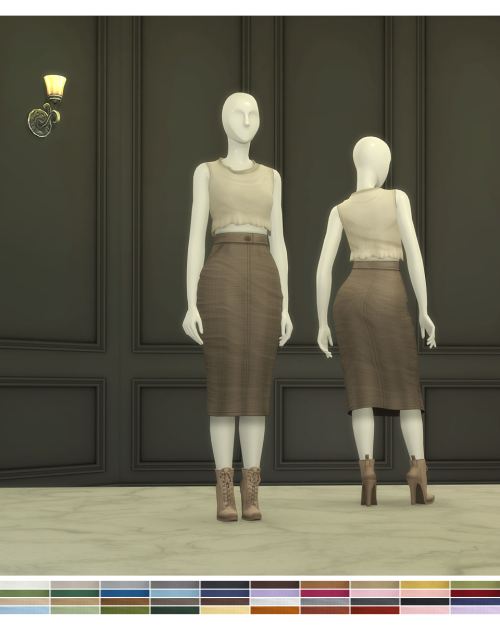 Le’ Sleeveless & Midi Skirt (20 color)-무단수정 / 2차배포 절대 금지DO NOT UPLOAD TO ANOTHER SITEDO NO