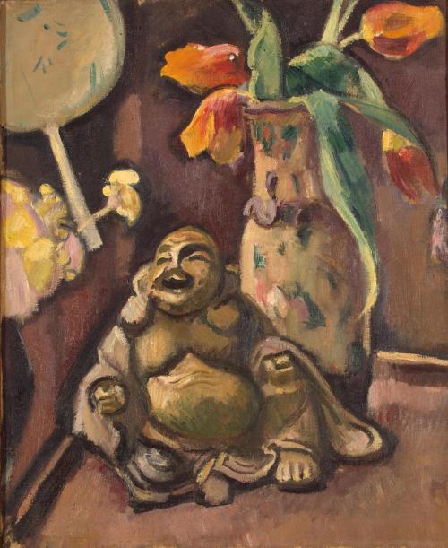 Emile-Othon Friesz, Still Life with a Statuette of Bouddha, 1909, Oil on canvas, 51 x 42 cm, The Sta