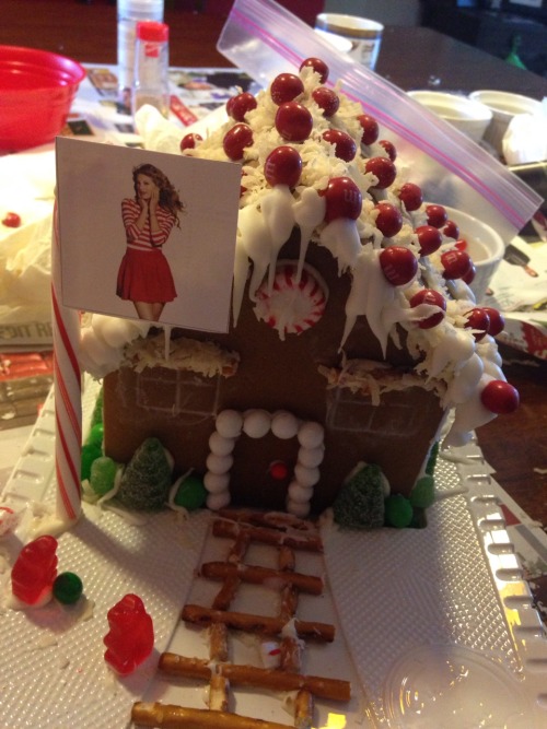 screamingiminlovewithyou: screamingiminlovewithyou: I made a gingerbread house and I made taylor my 