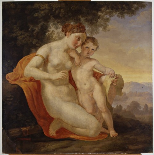 hildegardavon: Pelagio Palagi, 1775-1860 Venere educatrice di Amore, 1820/24, olio su tavola, 69,4x6