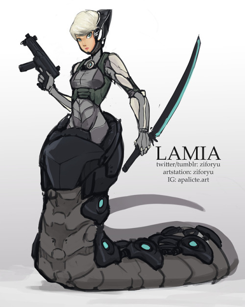 lamia 2.0 monstergirl weaponizedwhat monster should i weaponize next? &gt;w&lt;drew this in stream (