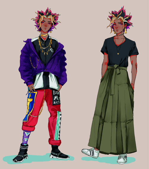 aeviann:> shows up to a duel> gets a versace contract instantlydrawing Atem in fashion outfits