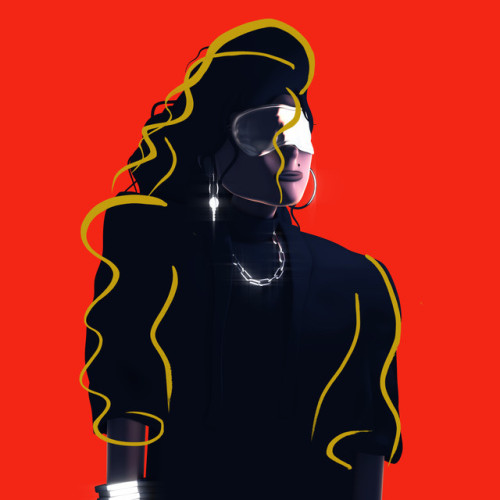 The picture I made of Janet Jackson for PC Music’s Month of Mayhem.For the EASYFUN remix of Janet Ja