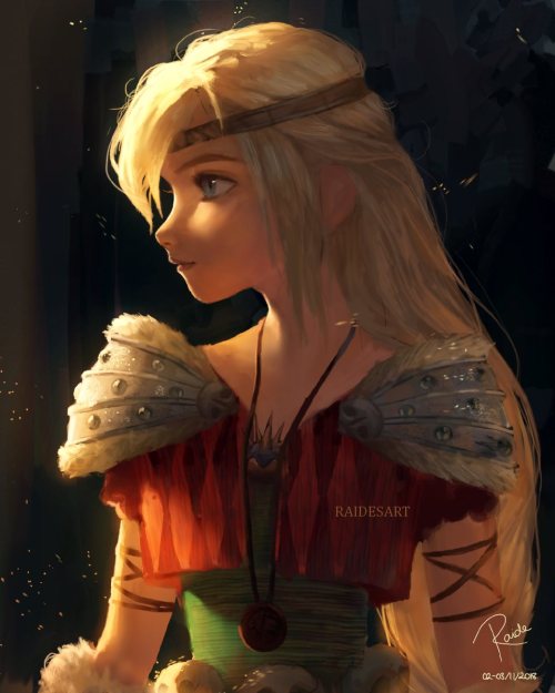 raidesart:
Throwback to this portrait of Astrid that I painted in 2018 and recently edited 💛 I miss painting her. 