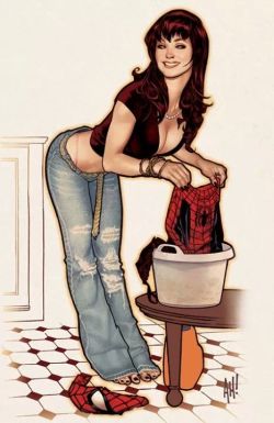 superheropinups:  Mary Jane - Adam Hughes