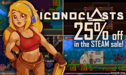There’s a Steam sale goin’ Get ICONOCLASTS for 25% off!