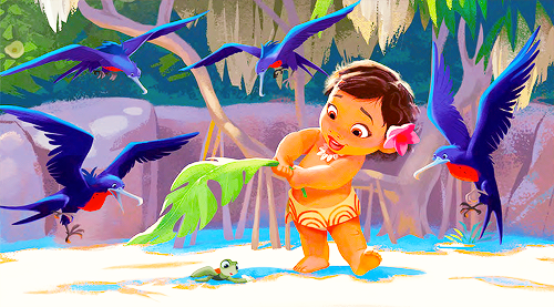 mickeyandcompany:Illustrations from the Moana storybook.