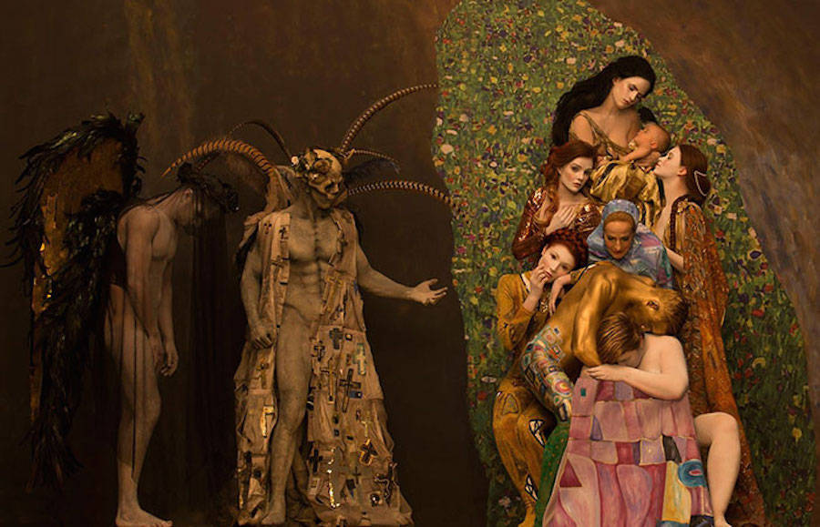 culturenlifestyle:  Photographer Recreates Gustav Klimt’s Golden Paintings  Based