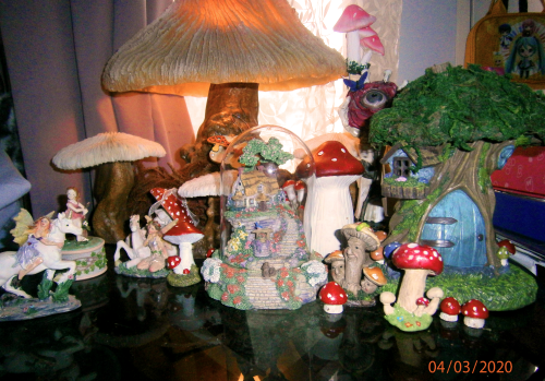 killcomputerwitch: my fairy/mushroom collection so far